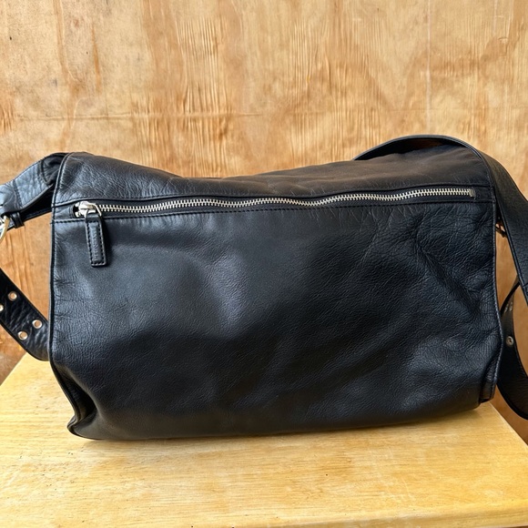 Levenger Other - Levenger Black Leather Briefcase Messenger Laptop Computer Bag